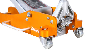 APlusLift AF350G 3 Ton Lower profile Aluminum and Steel Racing Floor Jack - rear wheel