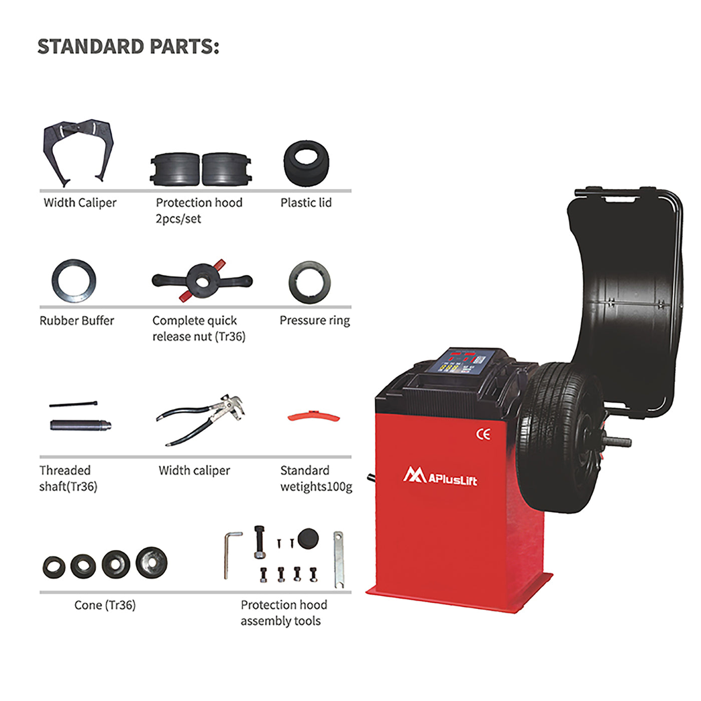 Wheel Spring Balancer APlusLift WBS-500 Electronic Tire Wheel Balancer Machine – APlusLift ...